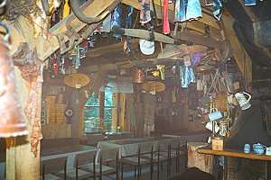 Fascinating interior of restaurant