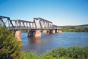 Old Bridge across the River Oder